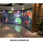 大きい造るガラス窓の壁広告HD高い明るさLEDの透明な表示画面3.9mm