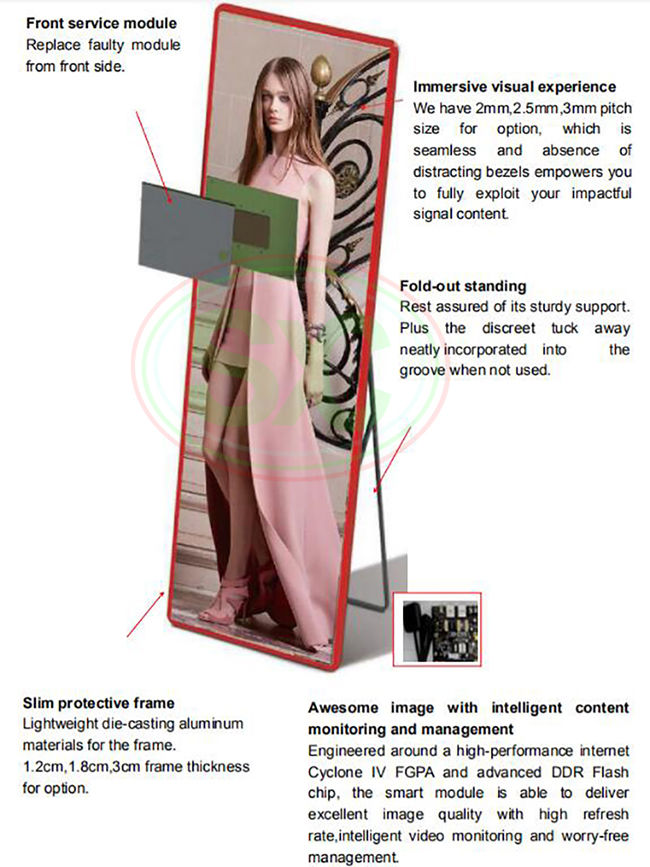 広告のためのデジタルLEDポスター表示P2.5超薄いHDを立てる床