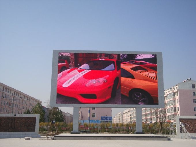 フル カラーP10が表示画面を導いた屋外のビデオ壁の広告はビデオ ボードの印のパネルのビデオ壁スクリーン3を導いた