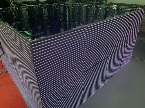 についての最新の会社ニュース P2.604屋内500x500mmのキャビネットの立方体