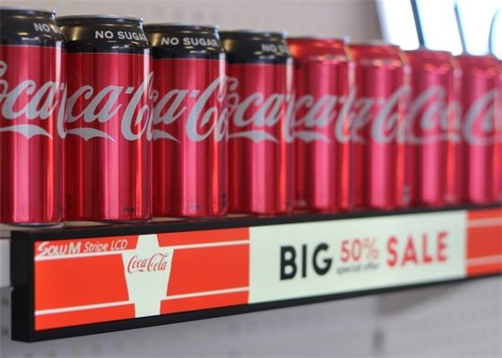 新商品 小ピクセルピッチ COB 棚スクリーン P1.87 スーパーマーケット/クラブ/店舗 屋内棚ストリップ LED サイ