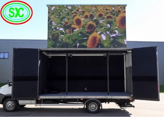 屋外防水P10軽量トレーラー 移動式トラック 高画質 LED広告画面