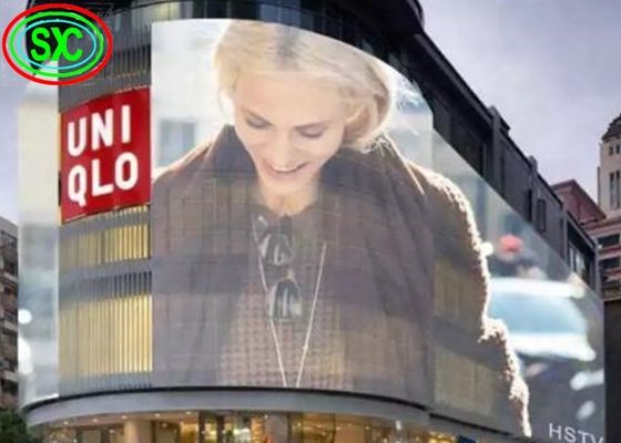 フルカラービル P3.91-7.82 透明LEDスクリーン 室内 1920Hz 5V DC