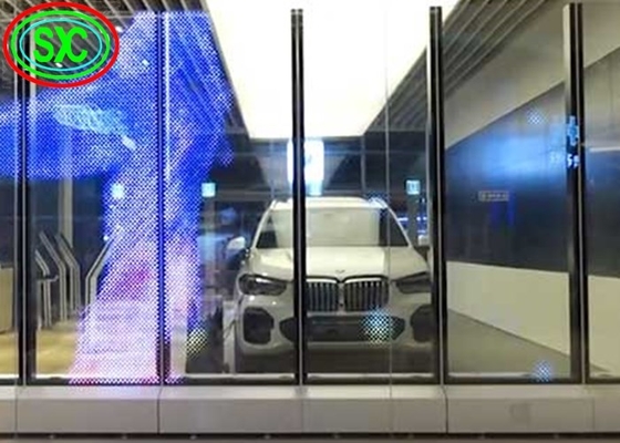 LED透明画面 高明るさフルカラー透明壁 32768ポイント/平方メートル レンタル