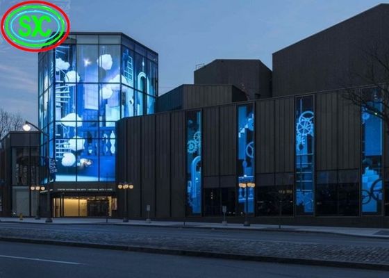 ウィンドウ フルカラー 透明 LED ディスプレイ 柔軟 Wifi USB P3.91-7.82 外部 透明 LED 画面