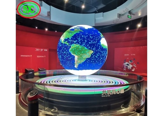 室内 360° フルカラー コラム スフィア LED ディスプレイ スクリーン 建物 掲示板