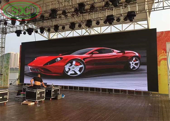 床に立つP4.81LEDスクリーン,高明るさ 5500 cd / m2