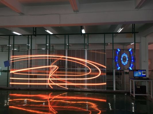 P3.91 ガラスの透明LEDディスプレイ 窓のディスプレイのLEDディスプレイ