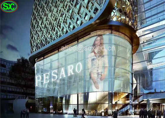 P10.42透明なガラスはWIFIシステム、800w力が付いている窓のためのスクリーンを導きました