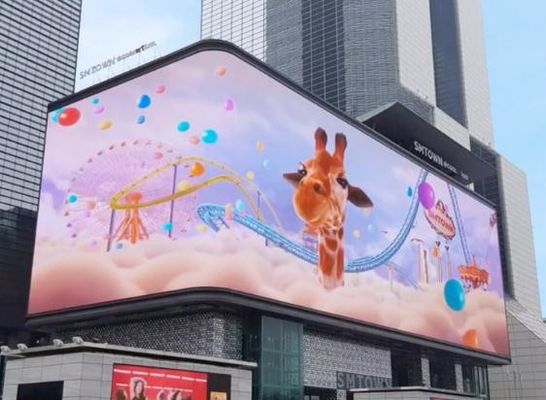 お買い得 屋外LEDカーブスクリーン 柔軟なフルカラースクリーン 超クリアな裸眼スクリーン オンライン