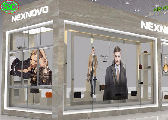 レンタル カーテンのデジタル透明なLEDスクリーンMBI5124 ICは明るさをカスタマイズしました