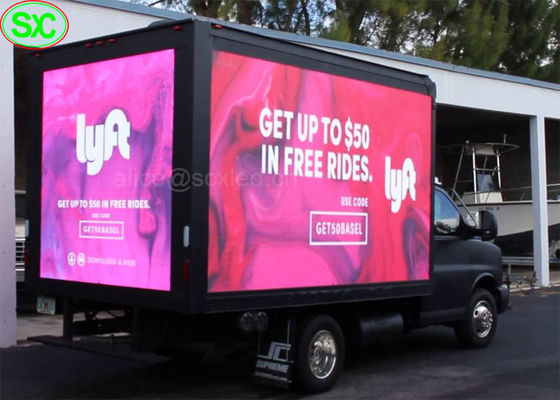 P6移動式トラックのトレーラー箱のLED表示、車TVスクリーンのデジタルLED印