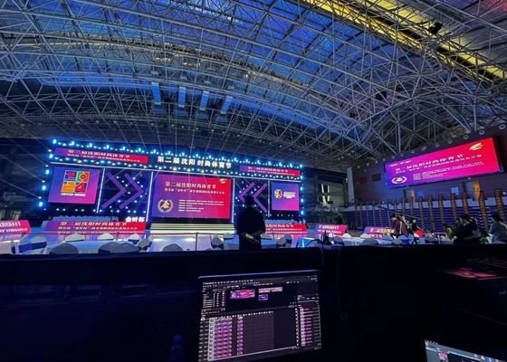 鋳造型アルミ P4.81 屋外LEDディスプレイ レンタル RGB フルカラーLED画面 高明るさ
