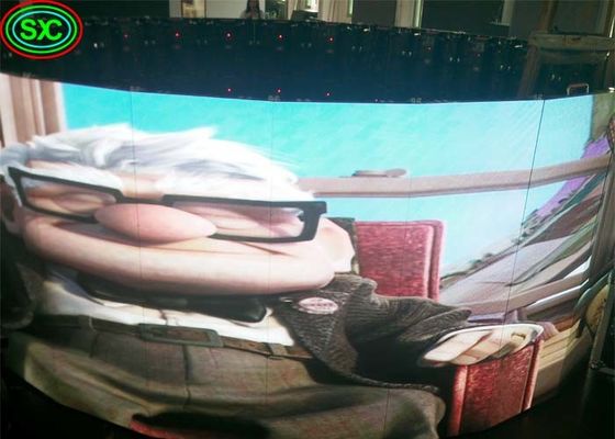 MBI5124 IC P3.91 屋内レンタル用カーブLEDディスプレイ画面、モバイルフルカラー画面LEDフルカラー画面