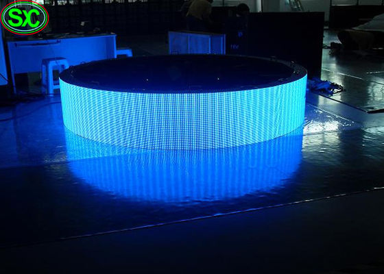お買い得 広告のためのP3.91曲げられた形のカーテンのLED表示スクリーン、5500-6500匹のnit オンライン