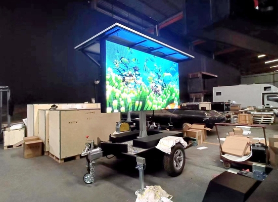 屋外防水LED広告トラックディスプレイP6 高明るさ エピスターチップ