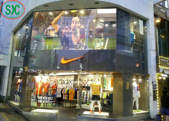 高明るさフルカラー透明ディスプレイ SMD2525 IP54 長寿命透明LED画面