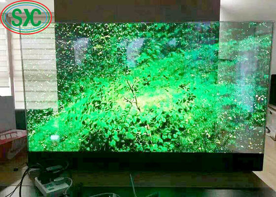高リフレッシュレート透明LEDフルカラー500x1000mmキャビネット透明LEDスクリーン