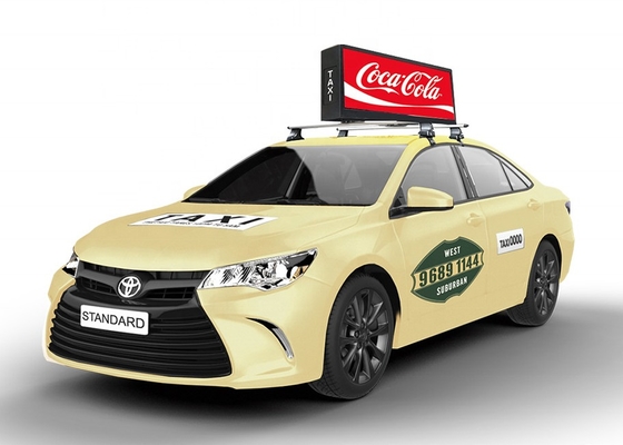 タクシースクリーン 自動車用LEDシグネージディスプレイ 低コスト,鮮明なタクシー屋根LEDディスプレイ