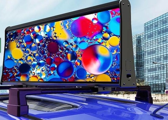 屋外 フルカラー ダブルサイドタクシー P5 広告 LEDディスプレイ 車屋根サイン 防水