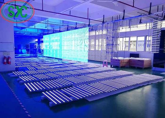 お買い得 LED透明画面 高明るさフルカラー透明壁 32768ポイント/平方メートル レンタル オンライン