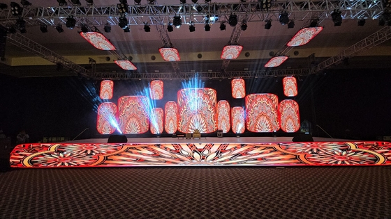 レンタルイベント 室内P3.91LEDディスプレイ フロント サービス ステージ 背景 ビデオ 壁 室内または室外  3840Hz リフレッシュ 500x500 キャビネット