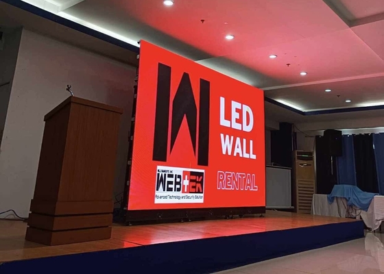 イベントステージ 背景 500*1000mm P3.91 LEDビデオディスプレイ 1000cd/m2 明るさとR 625-630nm LEDパラメータ