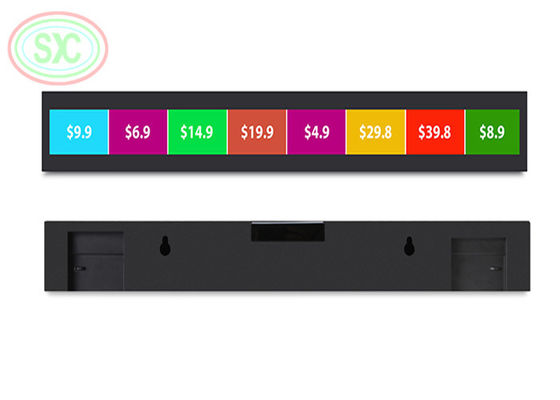 ファインピッチフルカラー P1.875 LEDシェルフスクリーン 900x60mm 800cd/㎡ 屋内ディスプレイ