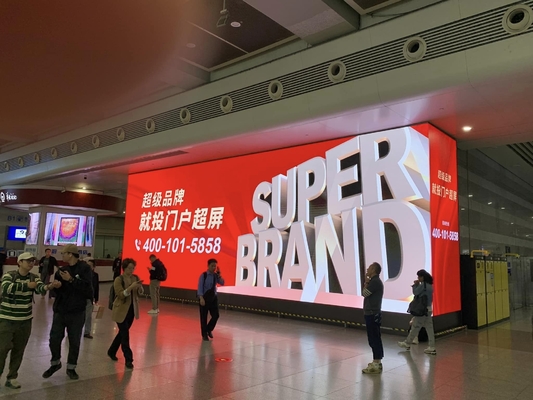 高画質の室内LED広告ビデオ壁スクリーン 鉄またはアルミキャビネットオプションフルカラー