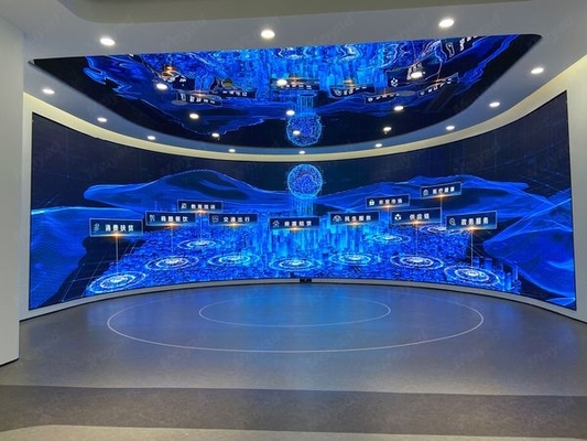 SMD2121 室内カーブスクリーン フルカラー スチール 960 X 960mm ボックス RGB LED レンタルスクリーン