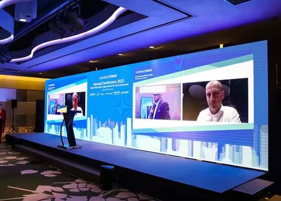 P4 フルカラー インダース LED ビデオ ウォールスクリーン 80*40 モジュールの解像度 広告掲示板