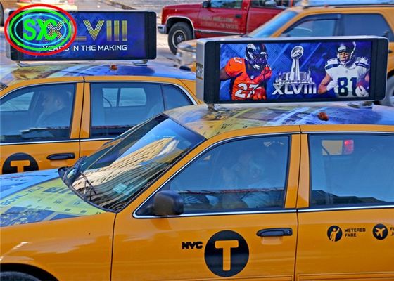 P5 両面タクシー屋根 LED ディスプレイ IP65 防水 6500cd/㎡