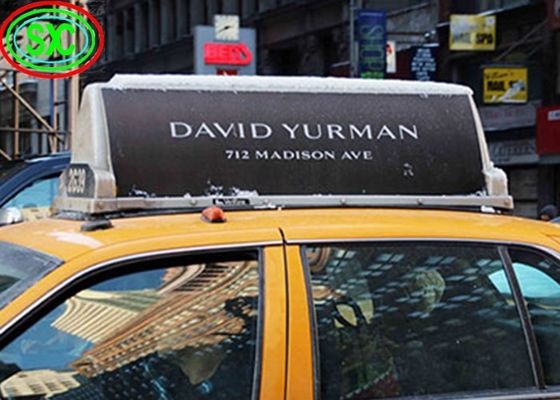 P5 両面タクシー屋根 LED ディスプレイ IP65 防水 6500cd/㎡