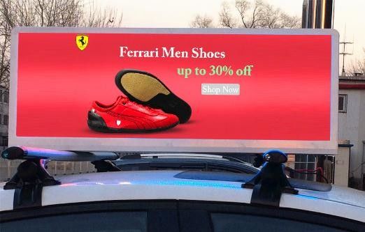 P6 HD フルカラーLEDカー屋根サインディスプレイ IP65防水