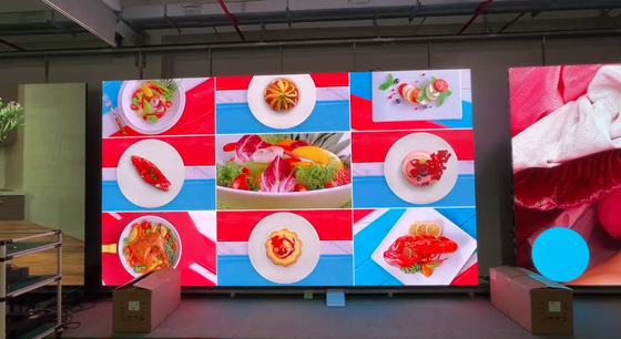 RGB P2.6 室内型 鋳型 アルミ フル カラー LED ディスプレイ レンタル 3840HZ HD ビデオ 画面 250*250MM