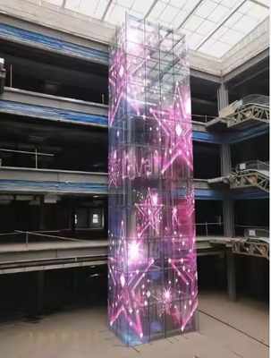 高品質のP6 高解像度 室内 柔軟な透明 LEDディスプレイ グラスショップの窓/広告用