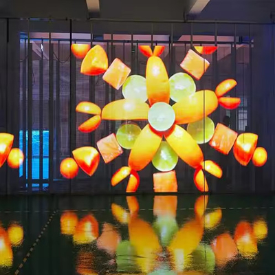 P2.6 LED 透明ディスプレイグリル フルカラー LED 氷幕 室内 電子広告画面 ガラス窓
