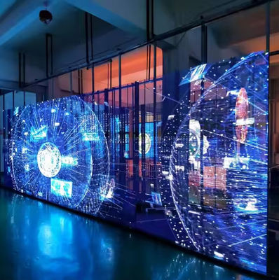 P2.6 LED 透明ディスプレイグリル フルカラー LED 氷幕 室内 電子広告画面 ガラス窓