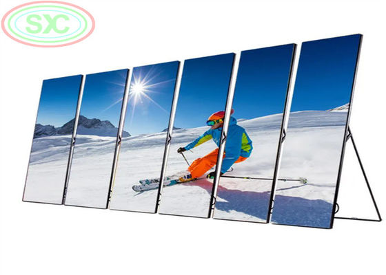 スチールキャビネット 122880 ピクセル密度のLEDポスターディスプレイ