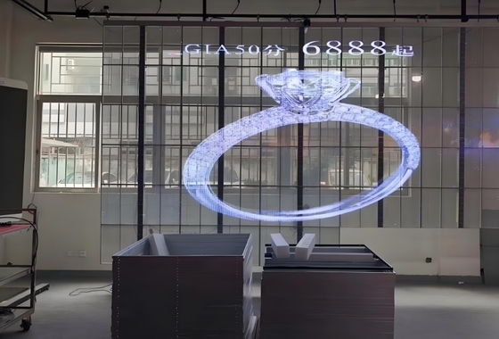 P3.91 透明LEDビデオディスプレイ画面 HD 屋内広告 3～5年保証