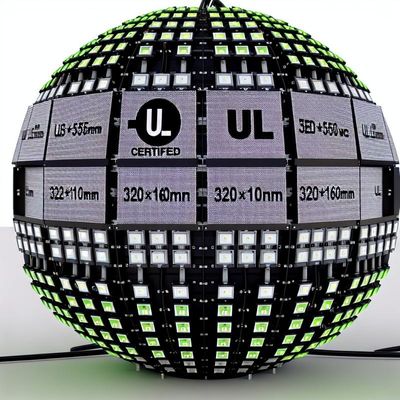 お買い得 UL認証フロントサービス球形LEDスクリーン、320*160mmモジュールサイズ、UL認証 オンライン