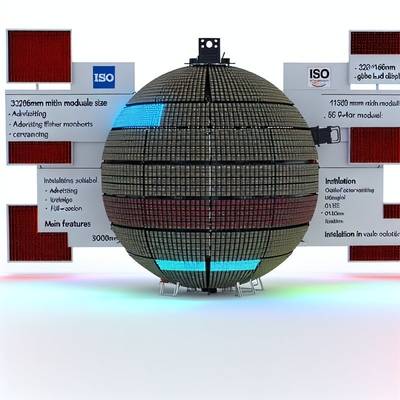320*160mm モジュールのサイズ ISO 認証付き Globe LED ディスプレイ