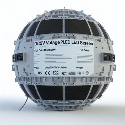 FCC認証とビデオ/テキスト/画像表示機能を備えたDC5V電圧球体LEDスクリーン
