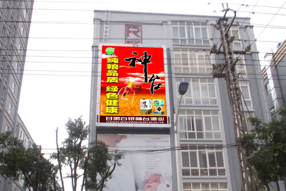 外部 p10Full Color LED ディスプレイ 高 3840 リフレッシュレート 屋外広告ボードキャビネット 960x960サイズ