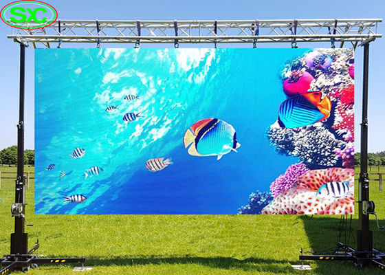 P5屋外の使用料はコンサートのための表示画面を上演するダイカストで形造る アルミニウム キャビネットが付いている大きい背景を導いた