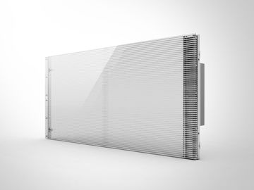 室内P3.91透明LEDスクリーン ガラス窓 アルミニウムキャビネット 材料 LED透明スクリーン