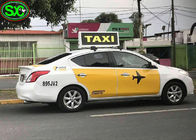 フル カラーのタクシーの上によって導かれる表示、P6タクシーの屋根の広告印Aliminum