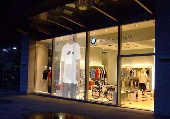 P3.91-7.82 透明なLEDスクリーン 5000cd/m2 全色