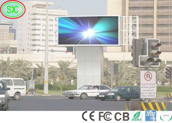 高い明るさ屋外のフル カラーの防水P10屋外RGBの直角三角形はセリウムのCBが付いている飾り戸棚のビデオ壁を導いた
