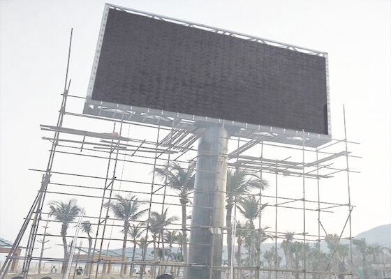 屋外P10 960*960mmの高い明るさ高温抵抗力があるフレームのコラムLEDの掲示板